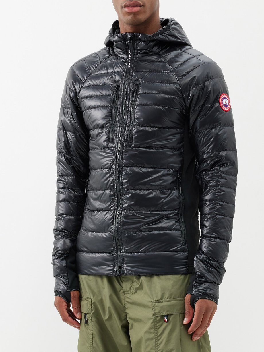 Black HyBridge Lite quilted-ripstop down hooded jacket | Canada Goose ...