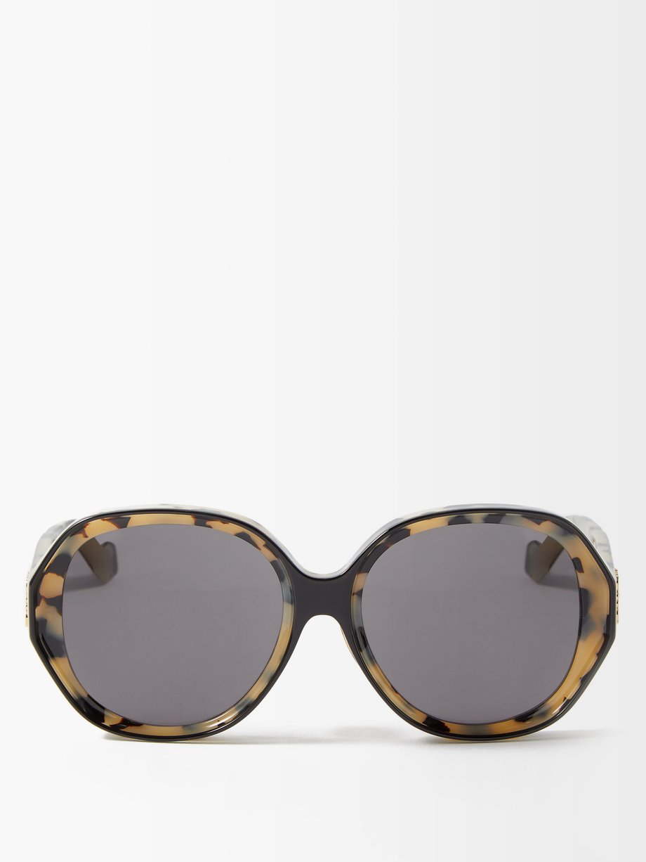 로에베 LOEWE Black Oversized round acetate sunglasses