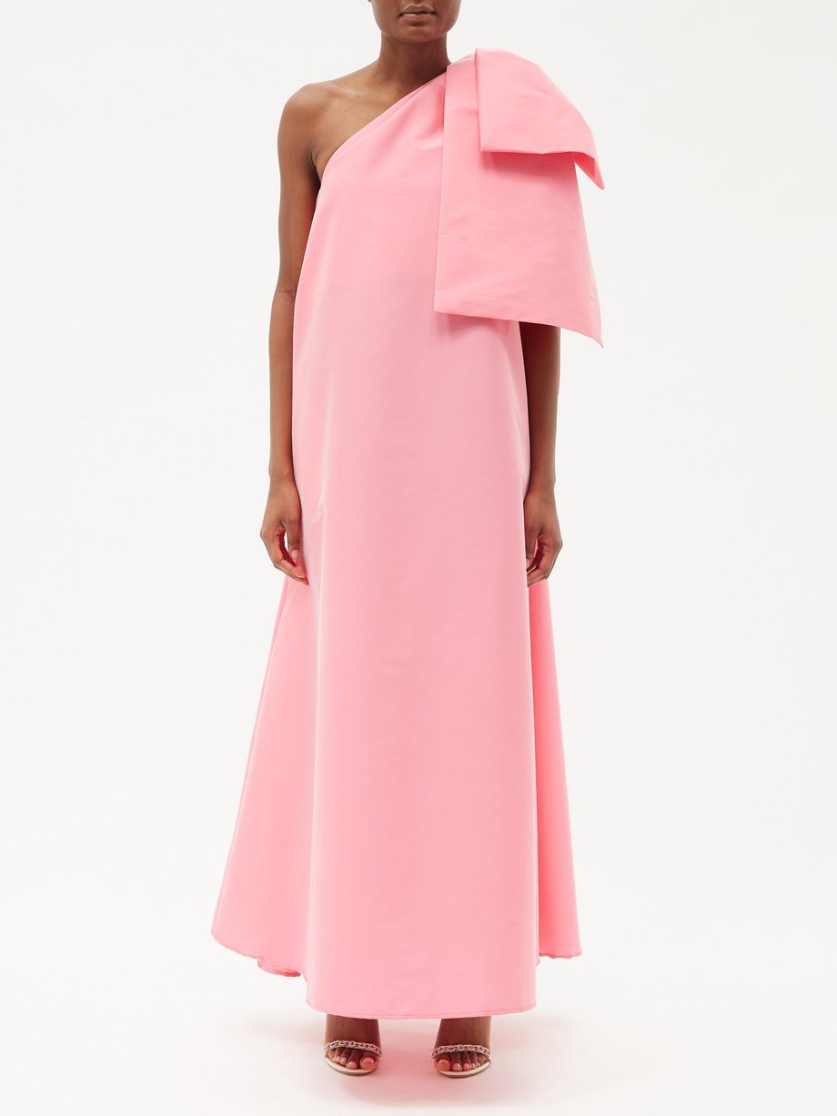 Pink Winnie bow-shoulder taffeta gown | BERNADETTE | MATCHESFASHION AU