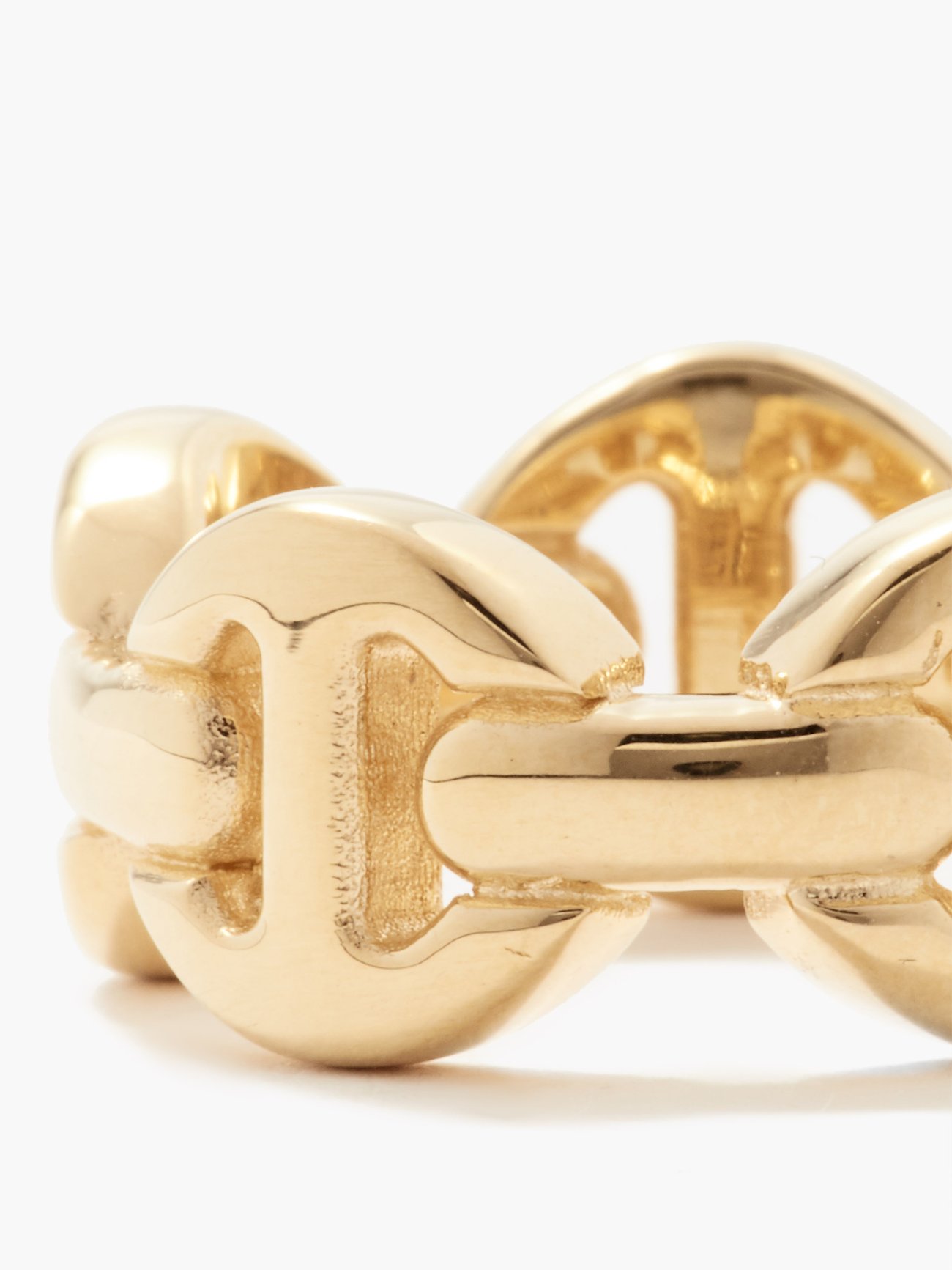 Gold Dame Tri-link 18kt gold ring | Hoorsenbuhs | MATCHESFASHION US