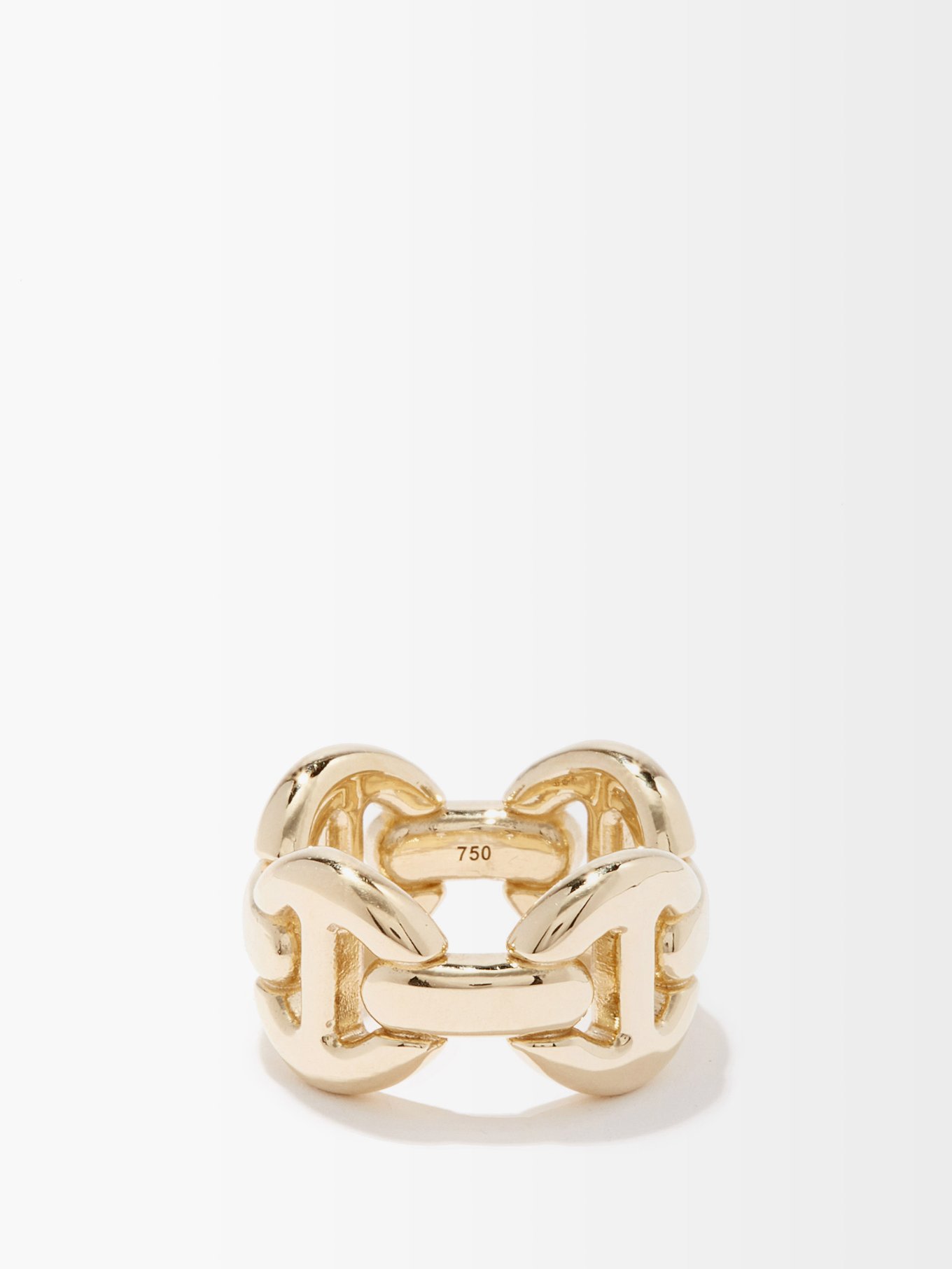 HERMES Permabrass Chaine D'ancre Scarf Ring | FASHIONPHILE