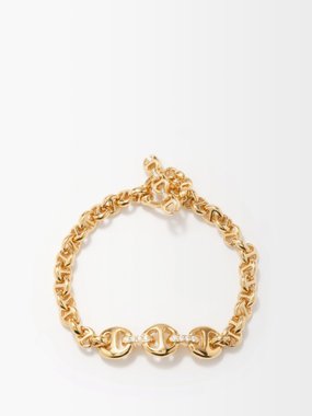 Hoorsenbuhs Tri-Link diamond & 18kt gold bracelet