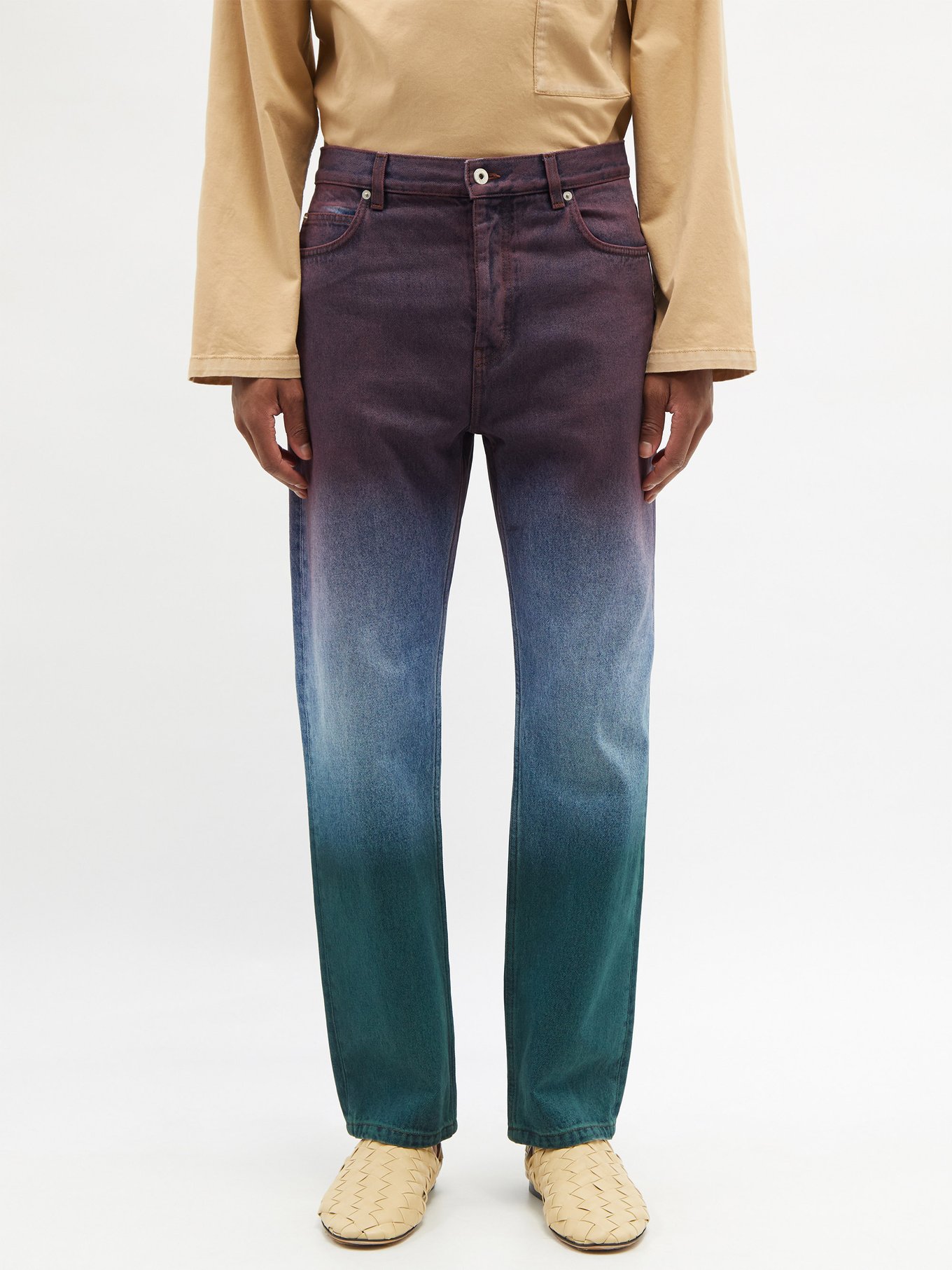 Blue Dip-dyed straight-leg jeans | LOEWE Paula's Ibiza