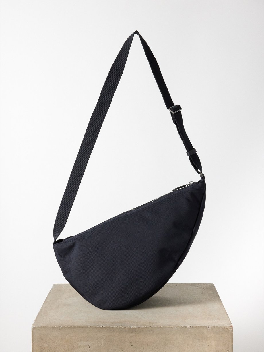 The Row 'slouchy Banana' Large Leather Bag in Black