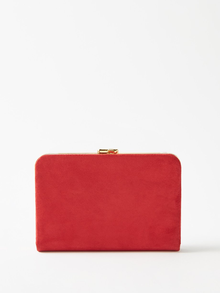 Red Minaudiere suede clutch bag | The Row | MATCHESFASHION UK