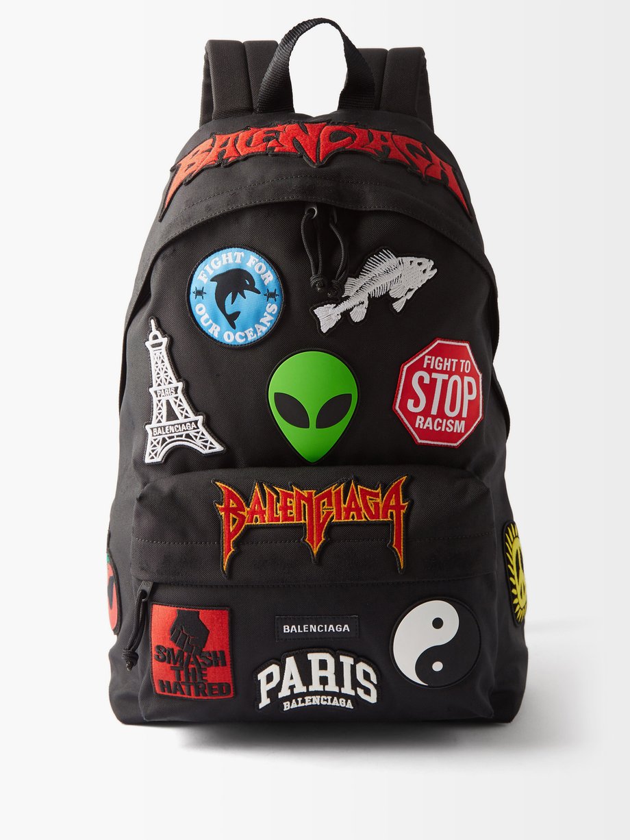 Explorer logo-appliqué backpack video