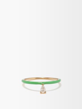 Persée Persee Diamond, enamel & 18kt gold ring