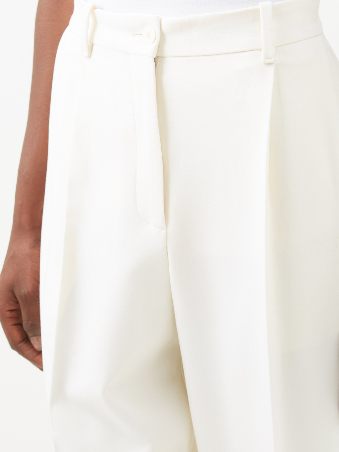 White Cassandro wool-blend trousers | The Row | MATCHES UK