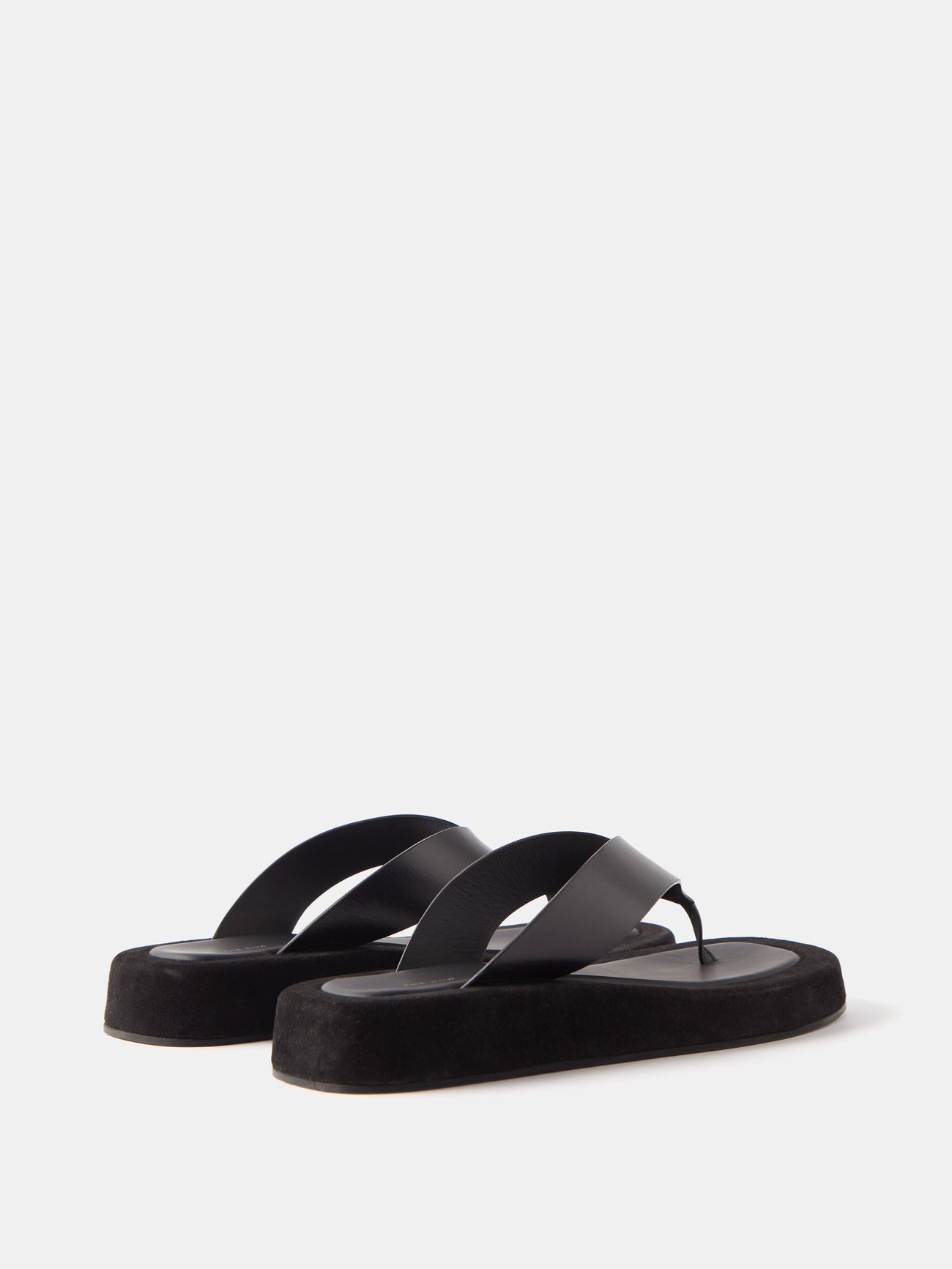 Black Ginza leather and suede sandals | The Row | MATCHESFASHION US
