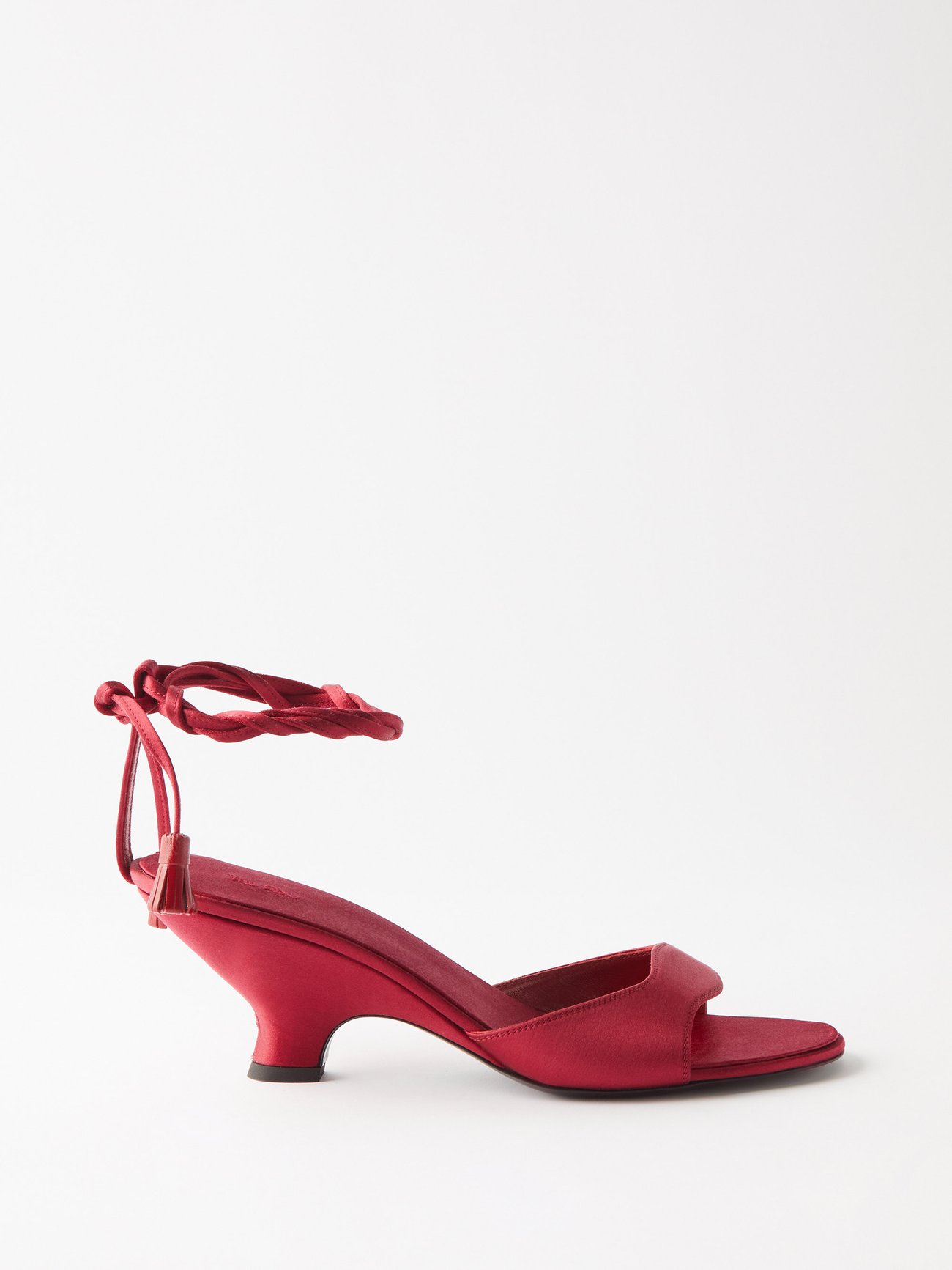 Red Charlotte wraparound-strap satin sandals | The Row | MATCHESFASHION US