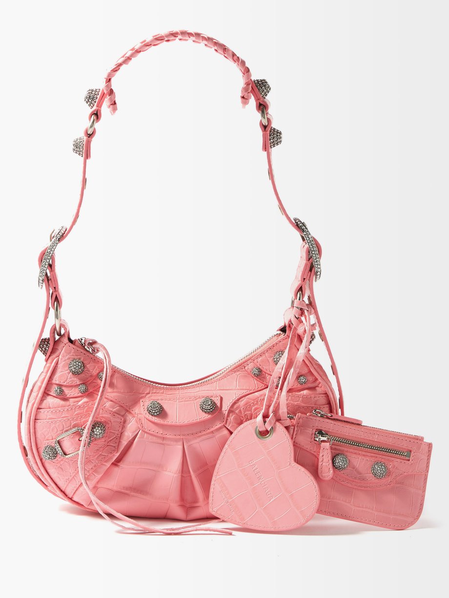 Balenciaga Cagole Xs Leather Top-Handle Bag Pink