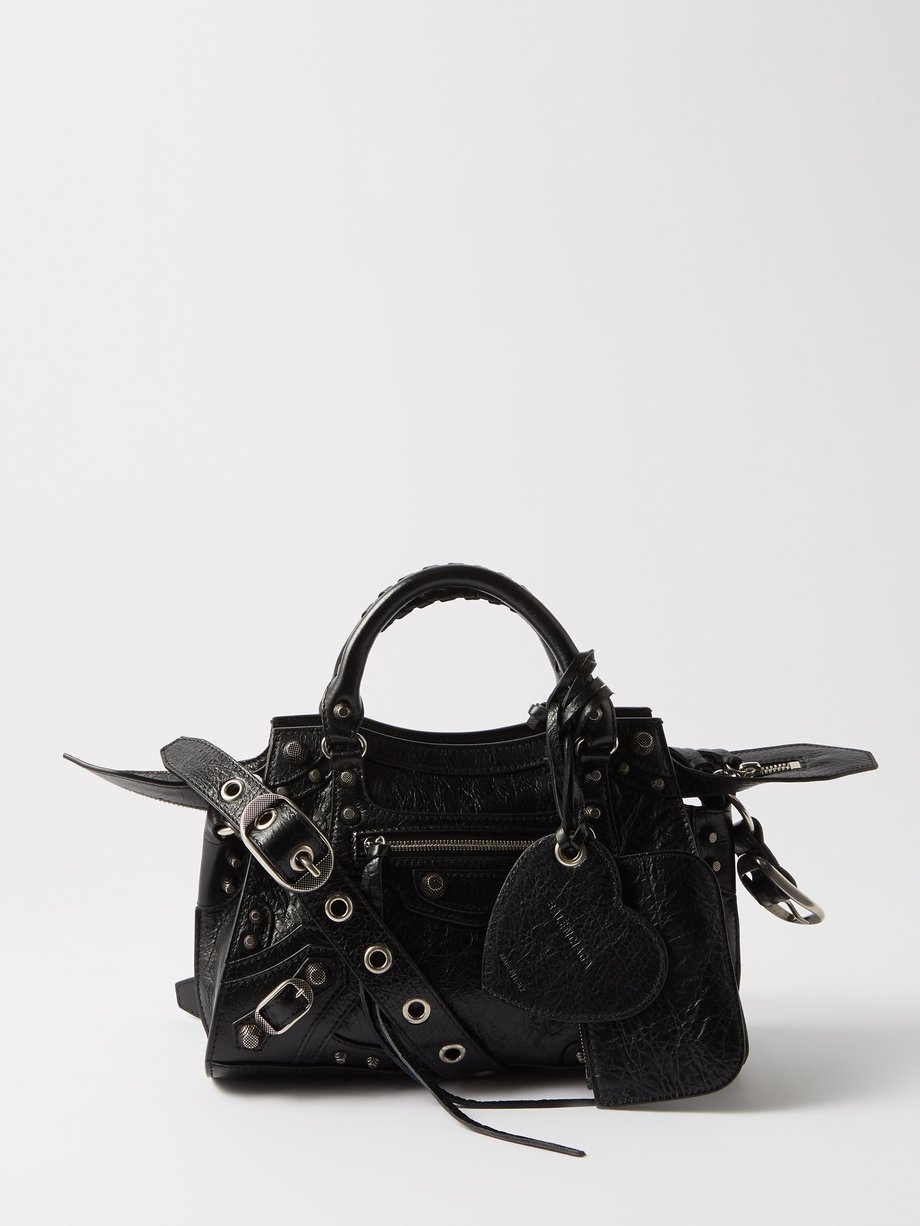 Black Neo Cagole City XS leather bag, Balenciaga