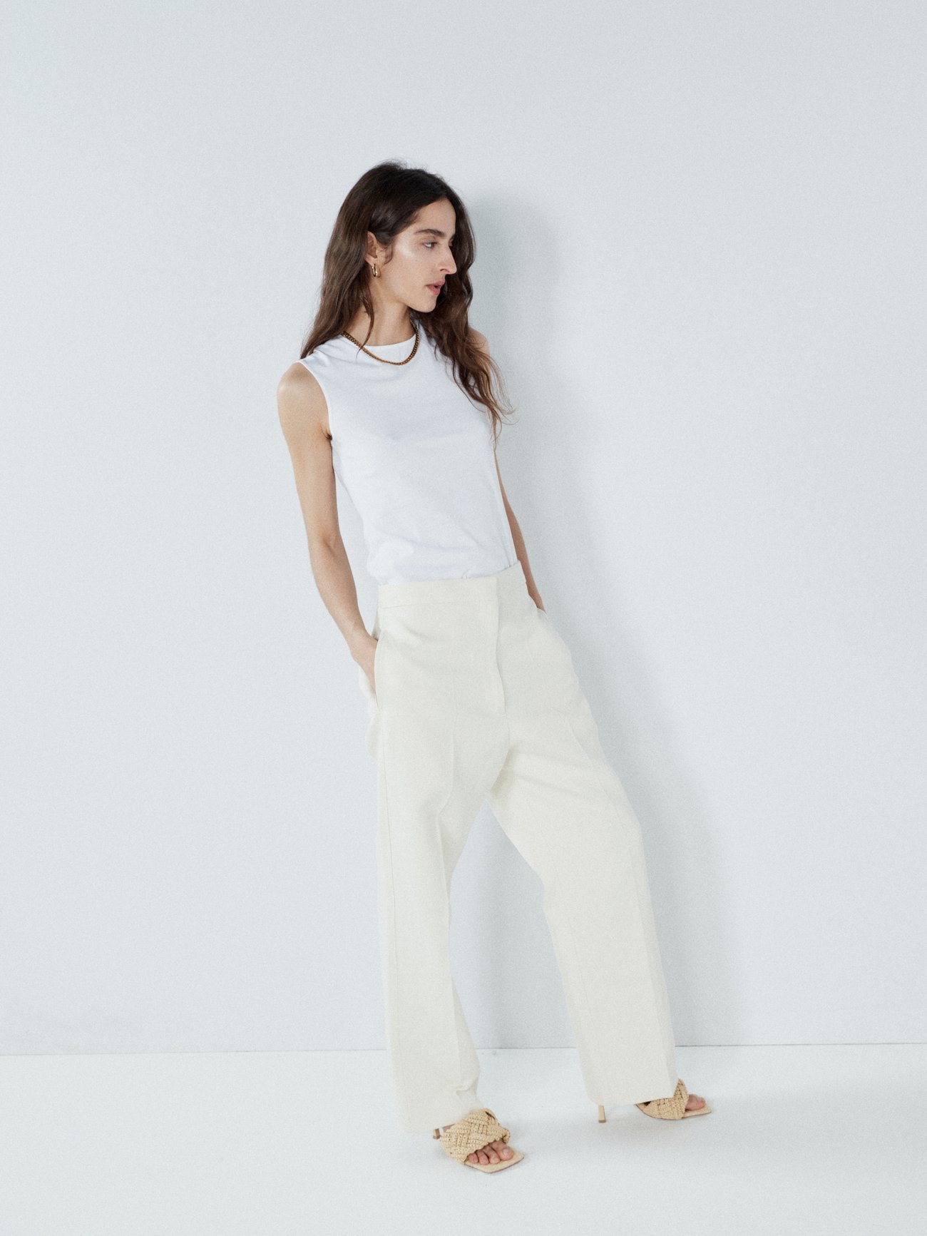 Zara RAMIE PRINTED PANTS