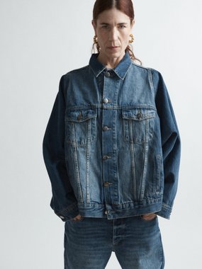 Raey Organic cotton-blend denim Western jacket