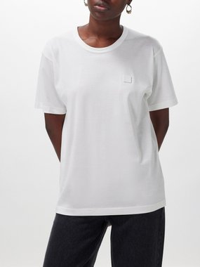Acne Studios T-shirt en jersey de coton à motif smiley