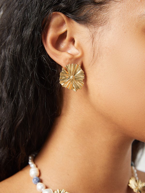 By Alona Amary 18kt gold-plated earrings