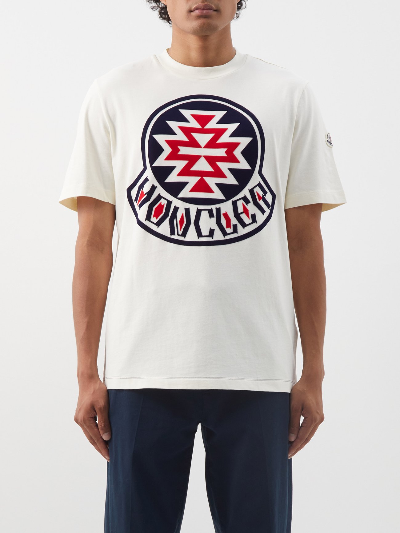 Logo-flocked cotton-jersey T-shirt video