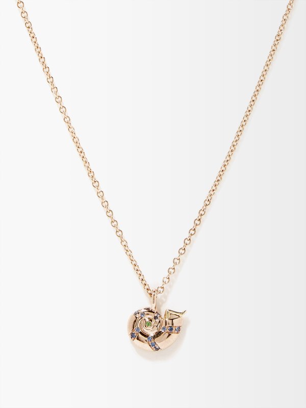 Bibi van der Velden Poseidon’s Getaway sapphire & 18kt gold necklace