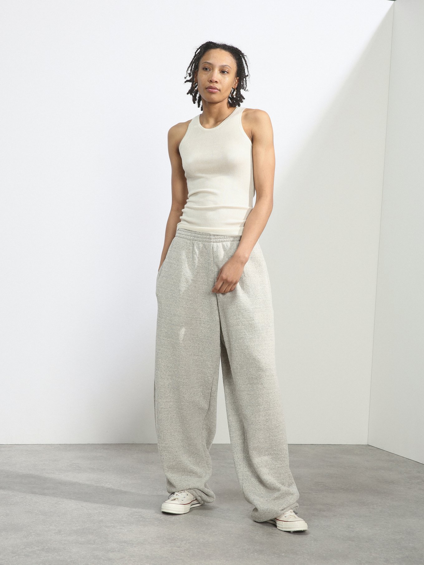 Elasticated-waist nepped jersey track pants | Raey