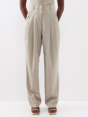 The Frankie Shop Gelso pleated tailored trousers