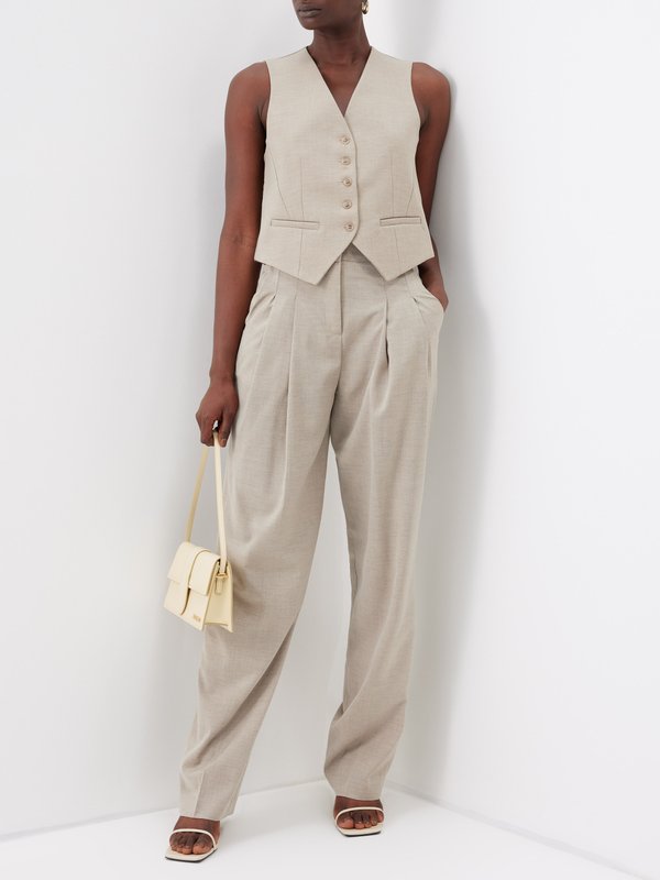 The Frankie Shop Gelso pleated tailored trousers