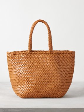 Dragon Diffusion Grace small woven-leather basket bag