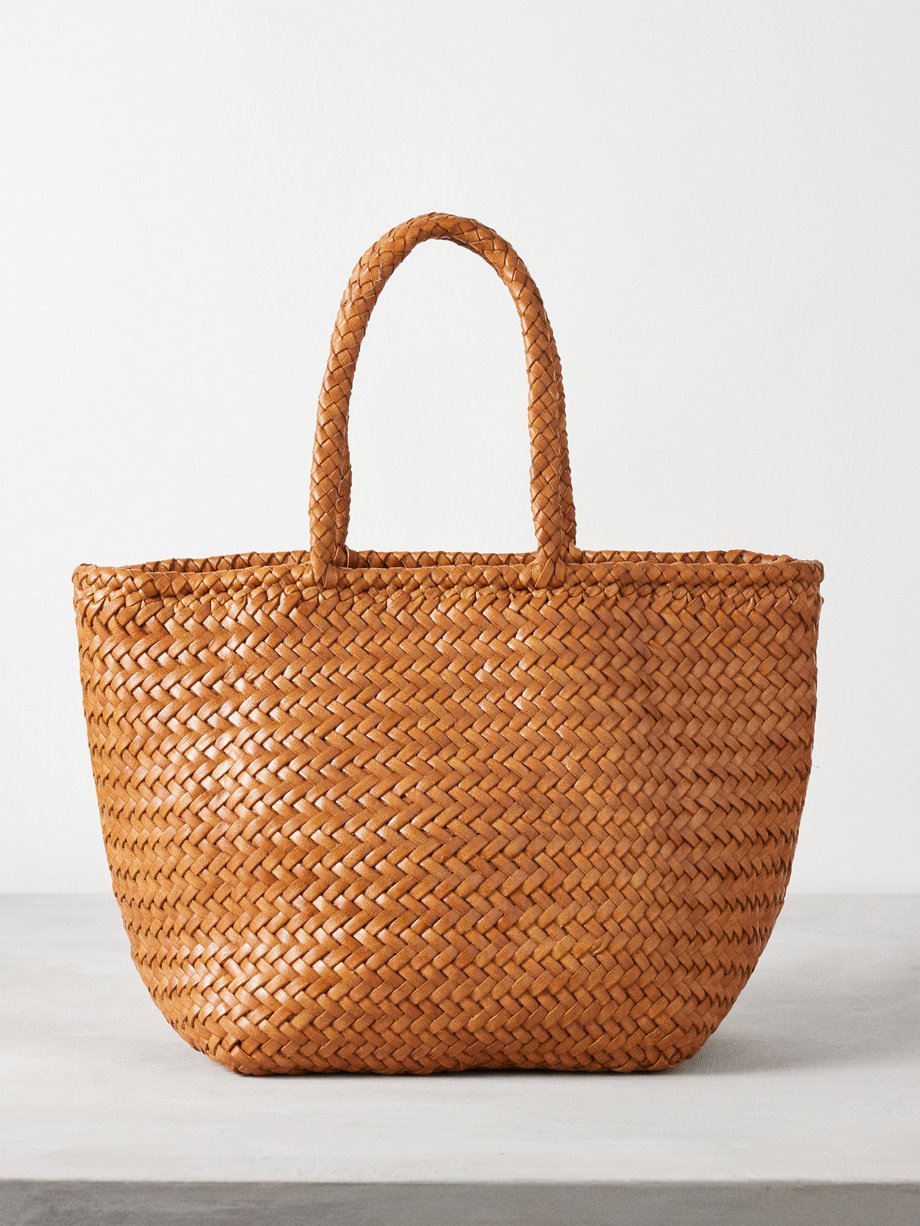 드래곤 디퓨전 Dragon Diffusion Tan Grace small woven-leather basket bag