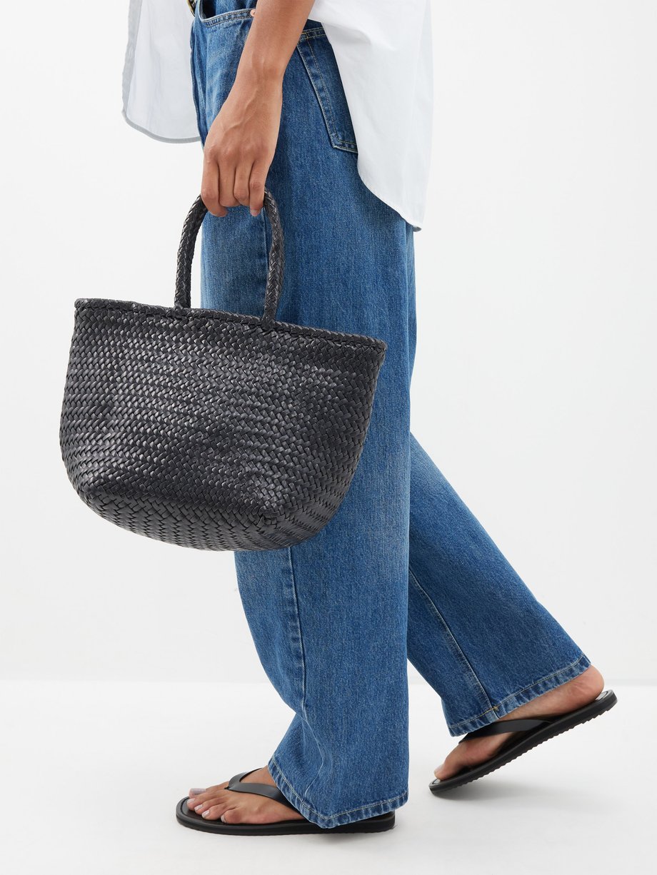 Black Grace small woven-leather basket bag | Dragon Diffusion 