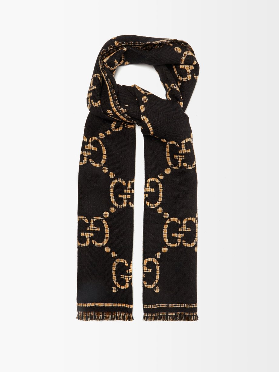 Gucci GG-monogram wool-blend scarf