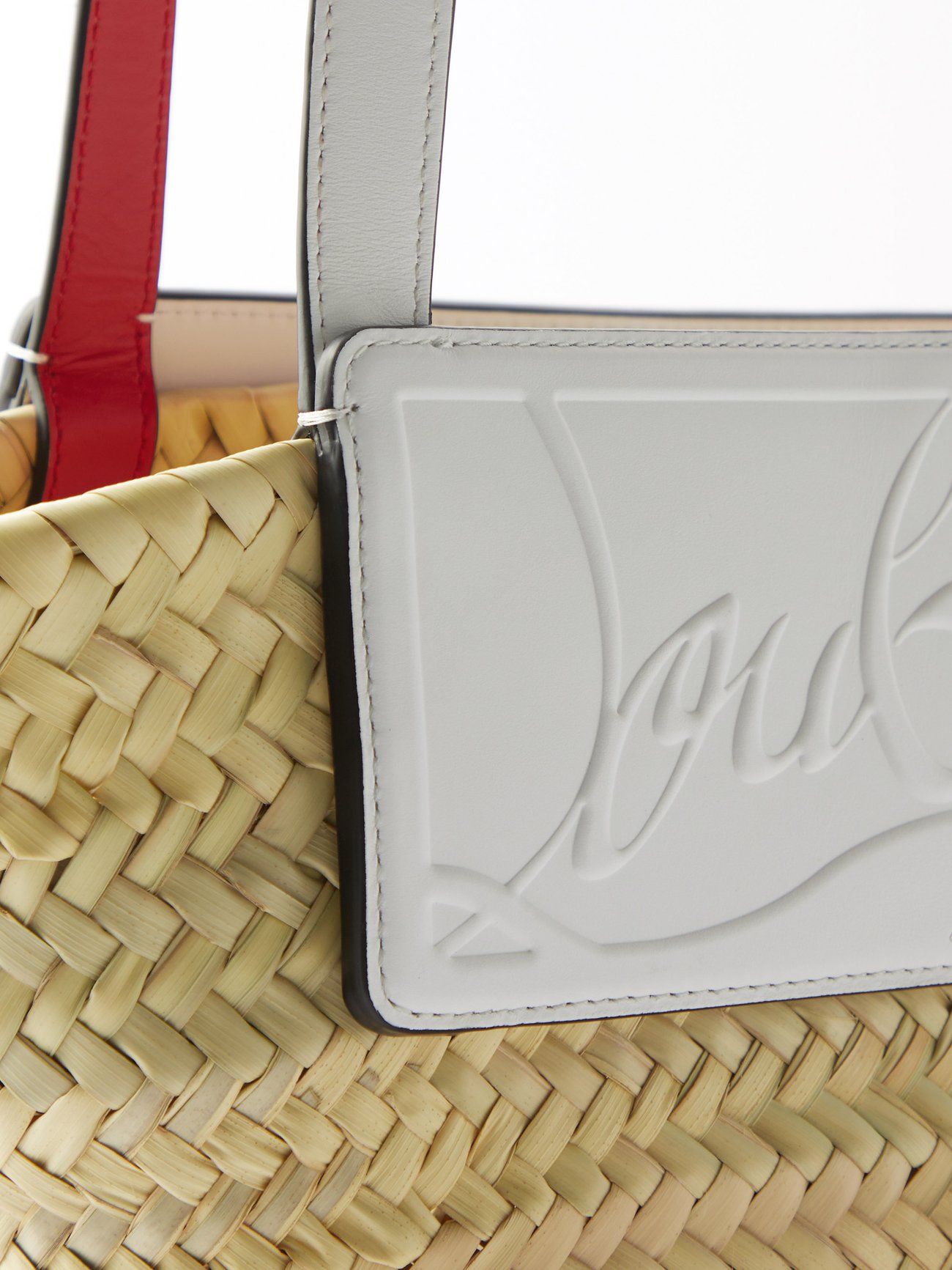 Christian Louboutin, Loubi Shore white leather beach tote