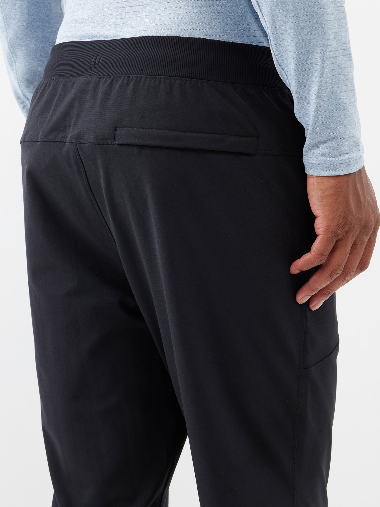 Black ABC jersey track pants, Lululemon