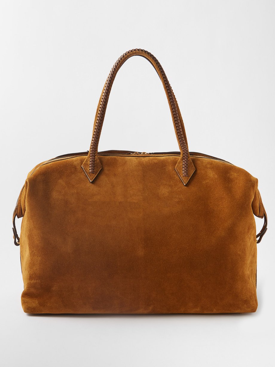Brown Perriand suede holdall | Métier | MATCHES UK
