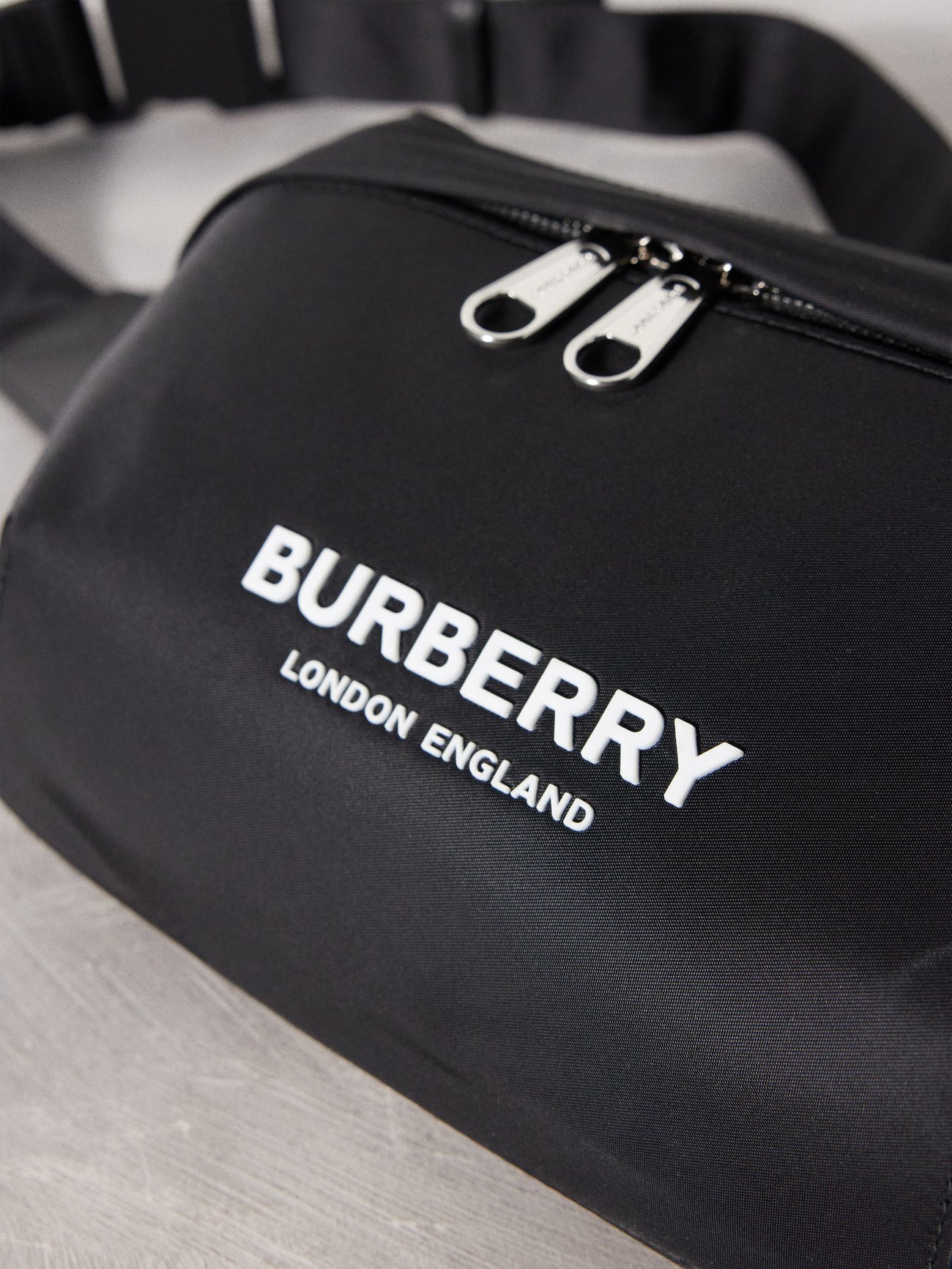 Burberry Medium Logo Print Belt Bag In White