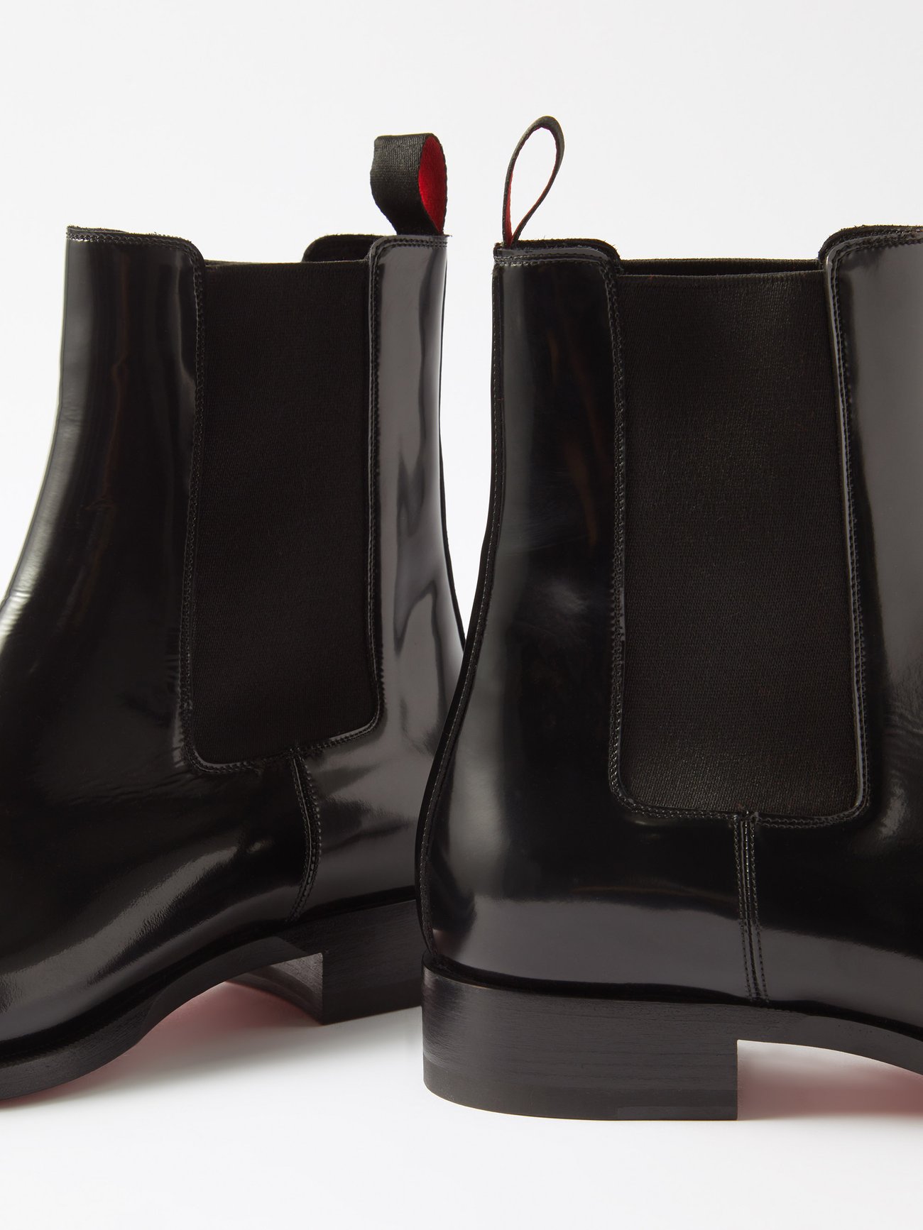 Christian Louboutin Amiraldo Patent-leather Chelsea Boots In Black