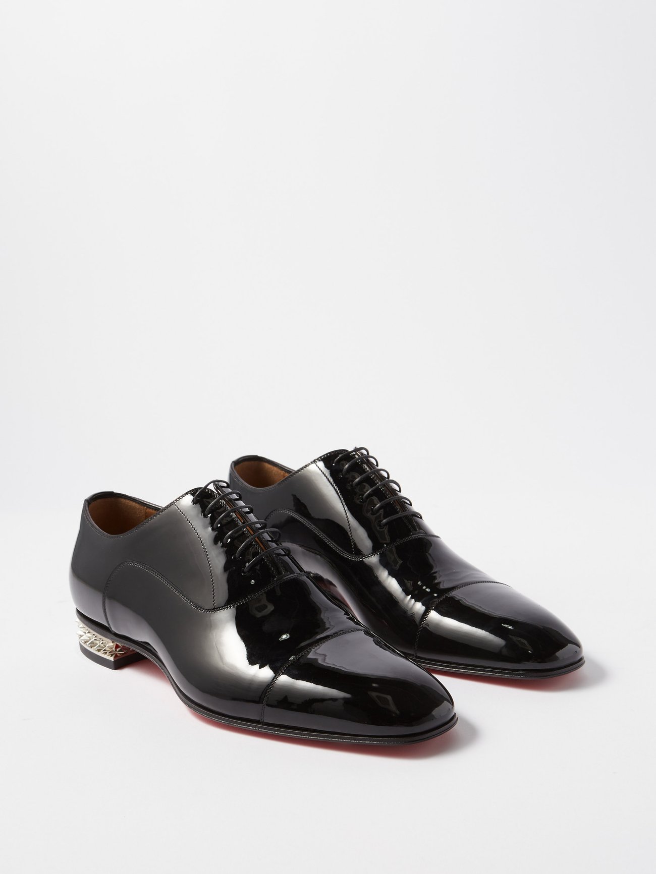 Christian Louboutin Mens Patent Leather Sample Plain Toe Dress Shoes Size  42