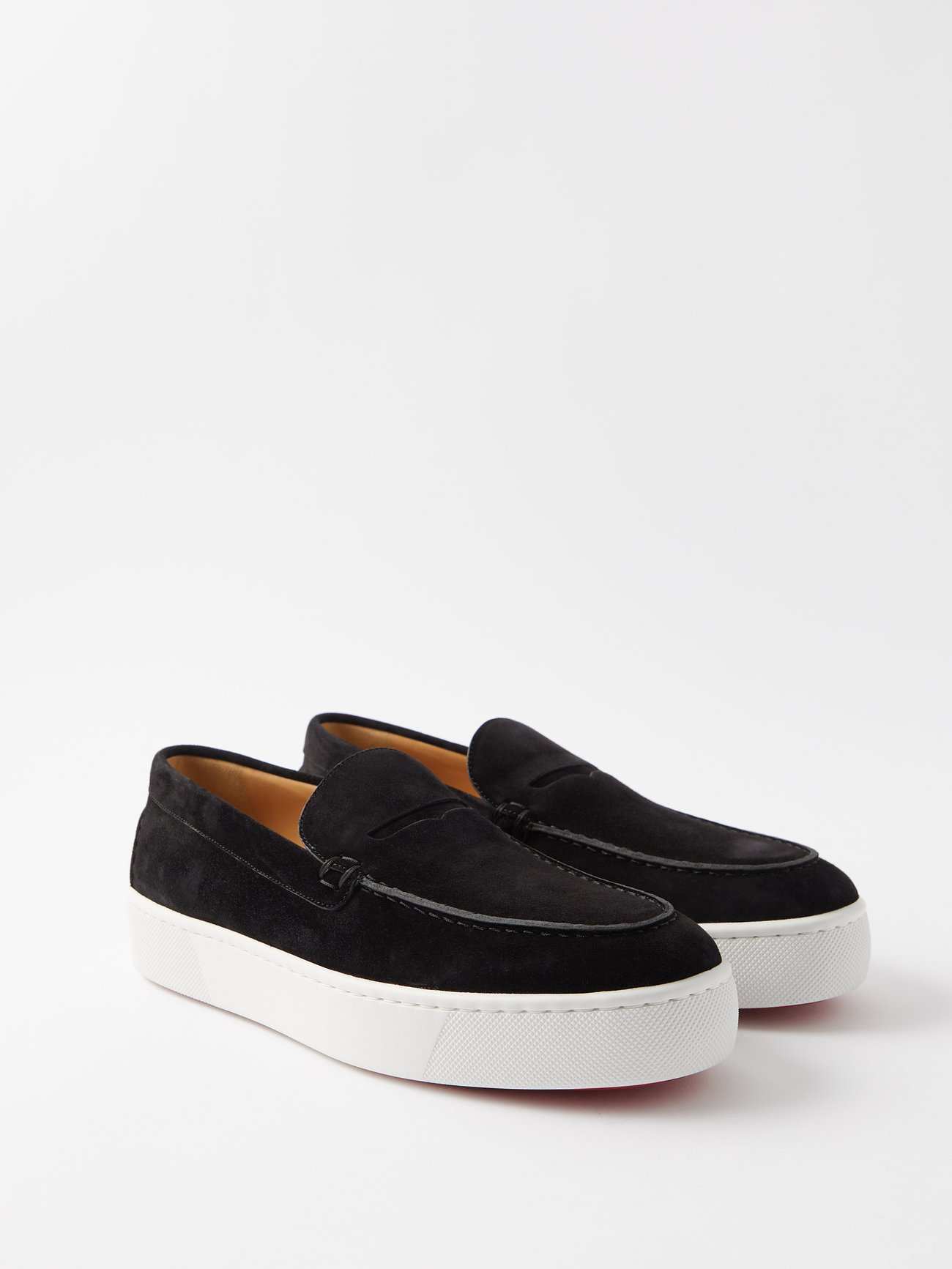 Black Paqueboat suede flatform deck shoes | Christian Louboutin