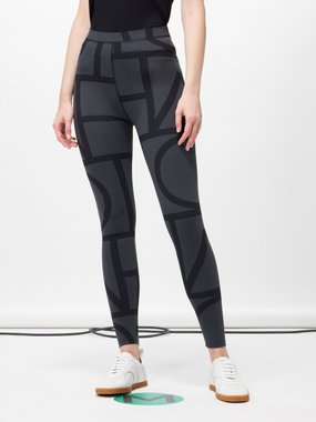 토템 Toteme Black Zipped-cuff jersey leggings