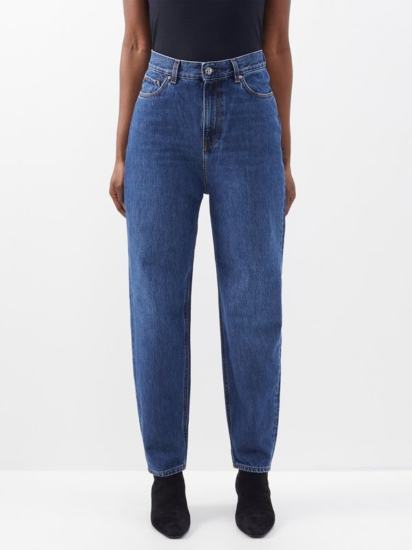 Toteme High-rise organic-cotton tapered jeans