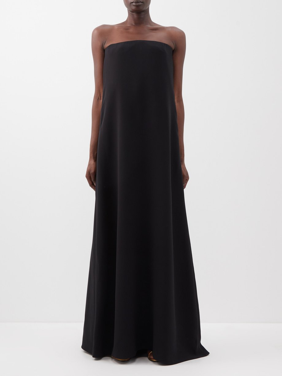 Black Pau bandeau silk gown, The Row