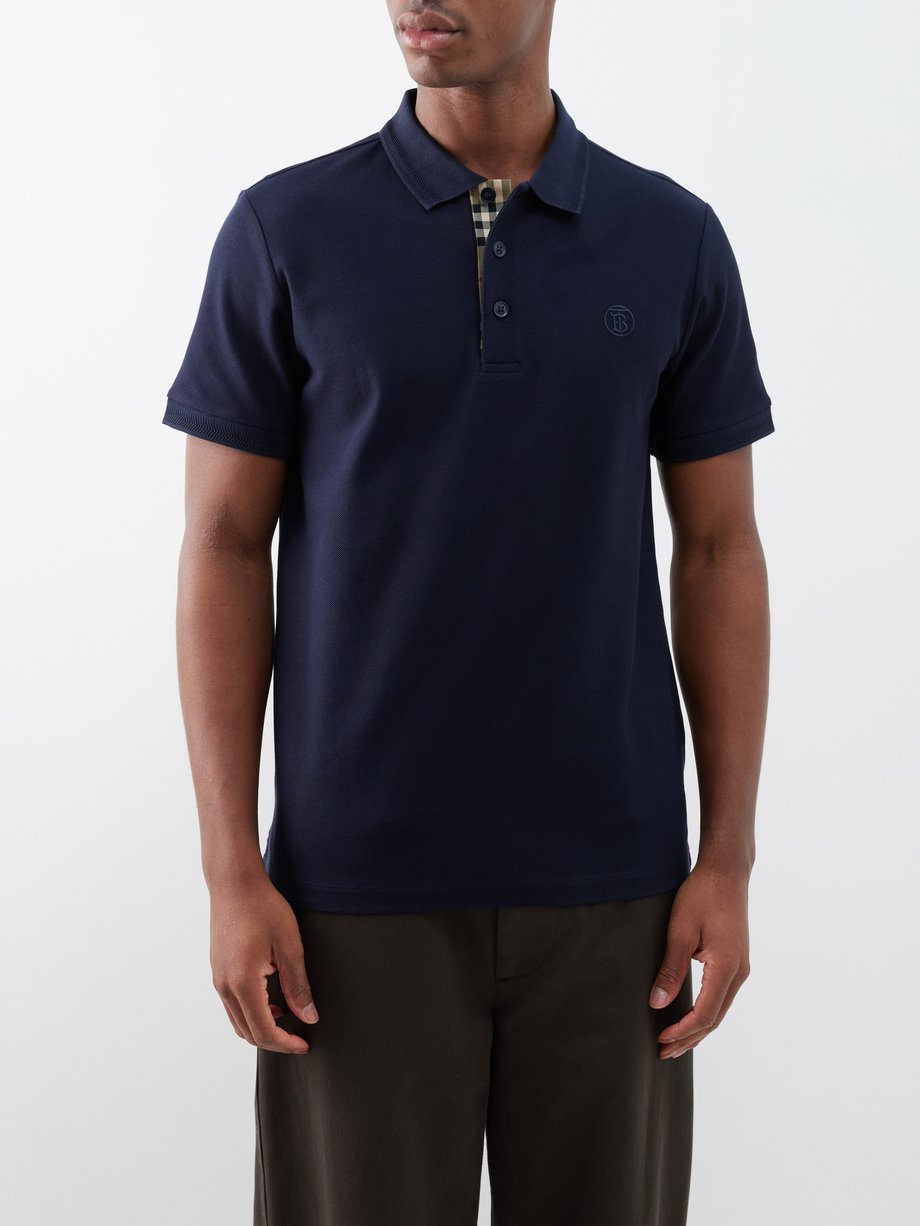 Brown Eddie TB-logo cotton-piqué polo shirt | Burberry | MATCHESFASHION US