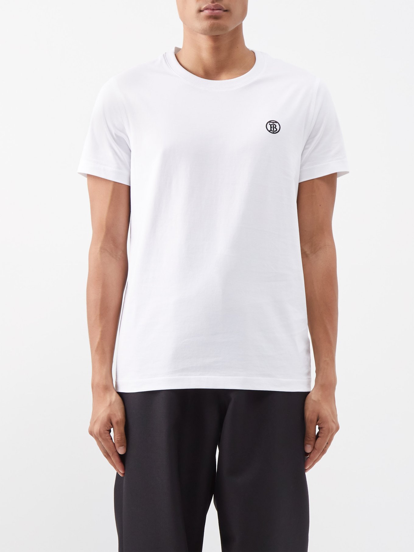 White TB-logo cotton-jersey T-shirt | Burberry | MATCHESFASHION US