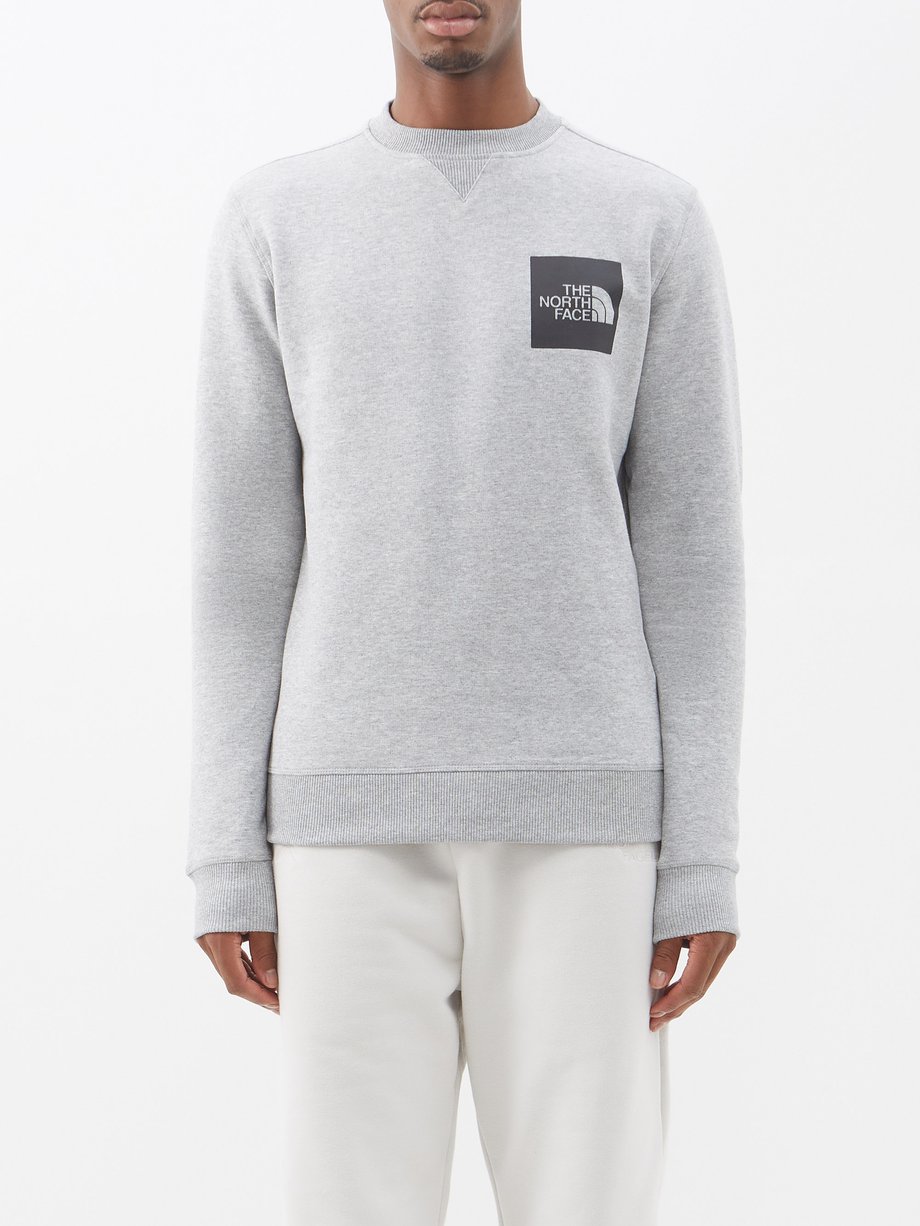 Grey Logo-print cotton-blend sweatshirt | The North Face | MATCHES UK