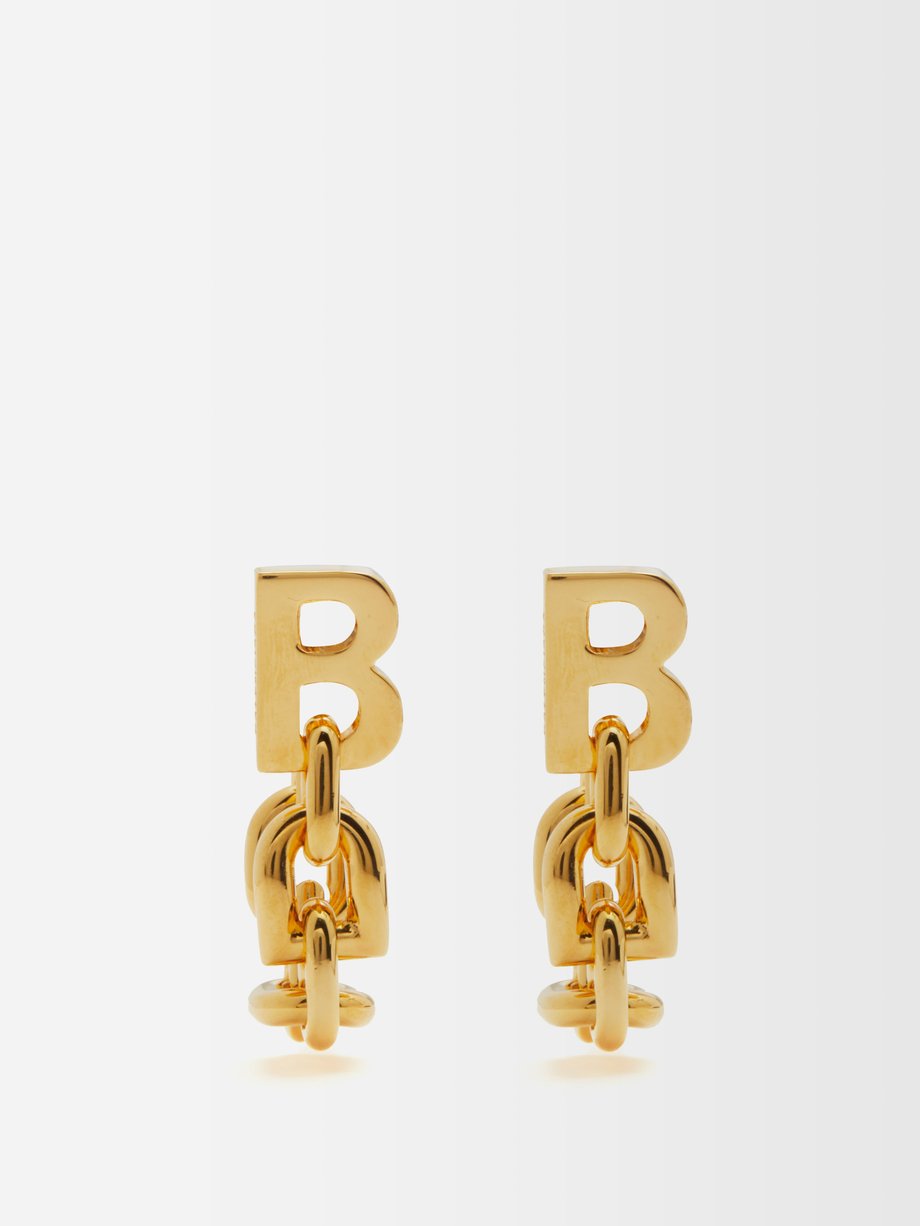 B Chain Earrings in Metallic  Balenciaga  Mytheresa