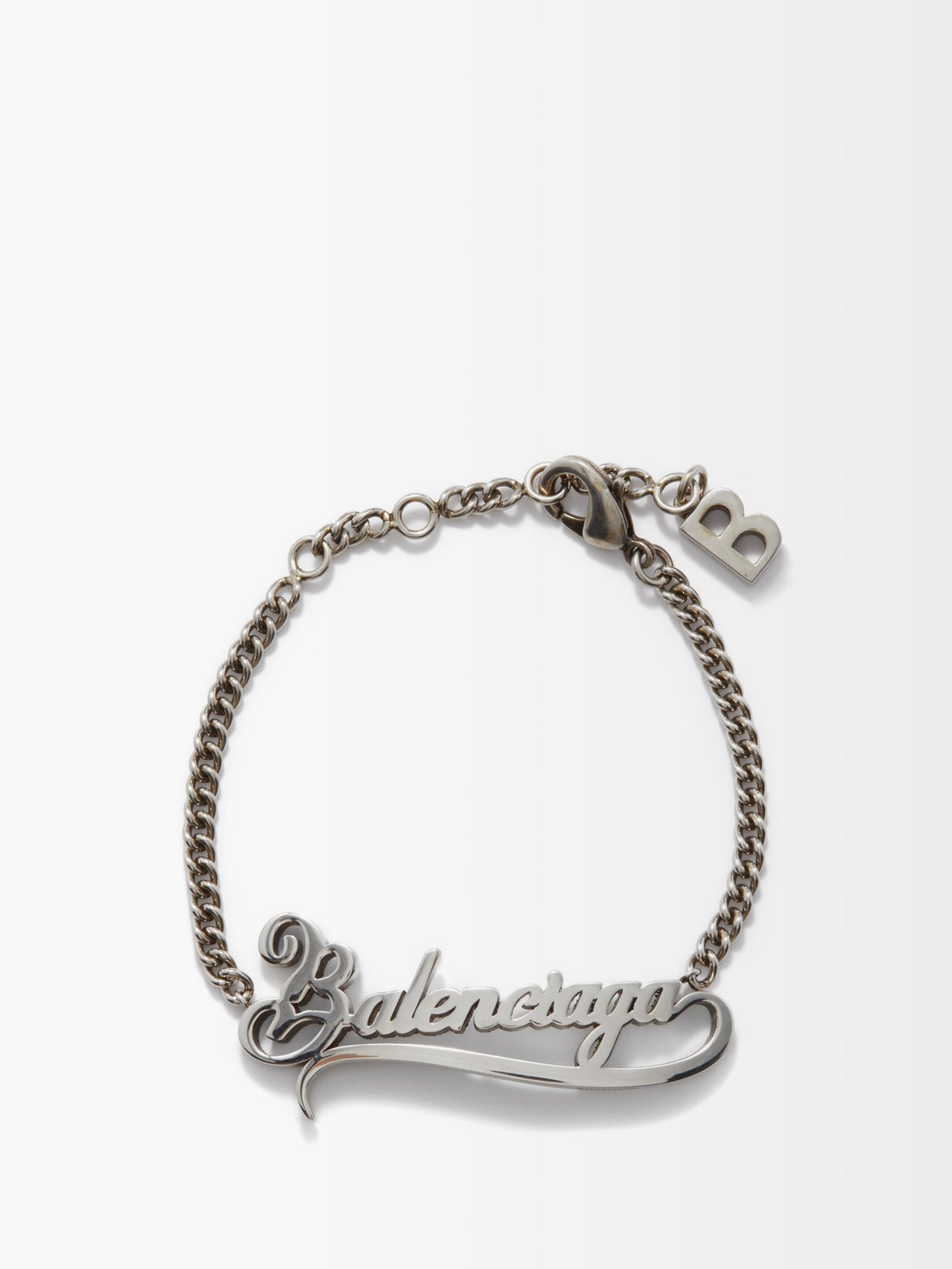 Balenciaga Chain Bracelet Shiny Silver  END TW
