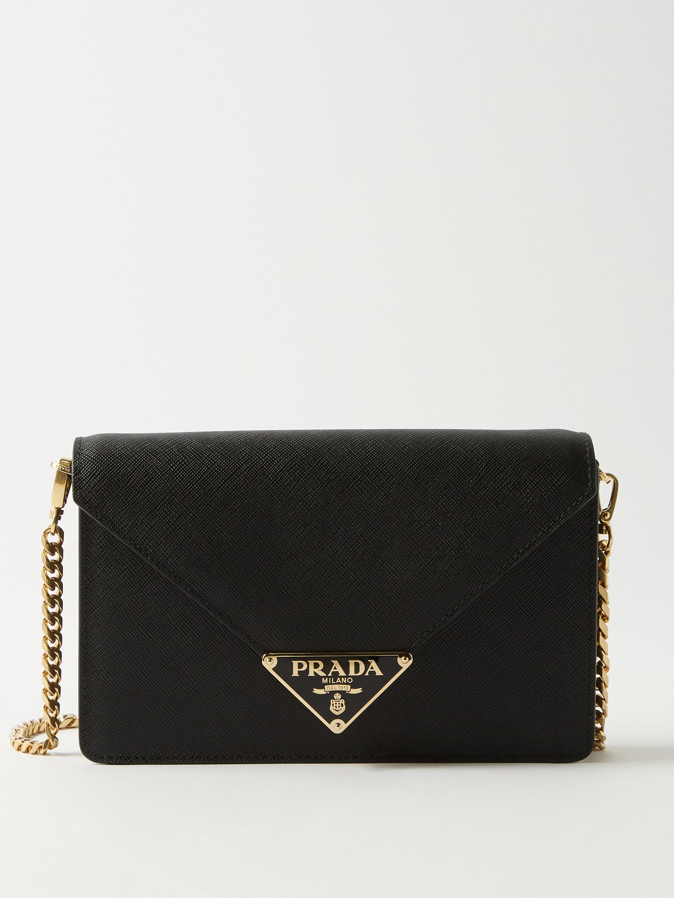 Black Envelope saffiano-leather cross-body bag | Prada | MATCHESFASHION US