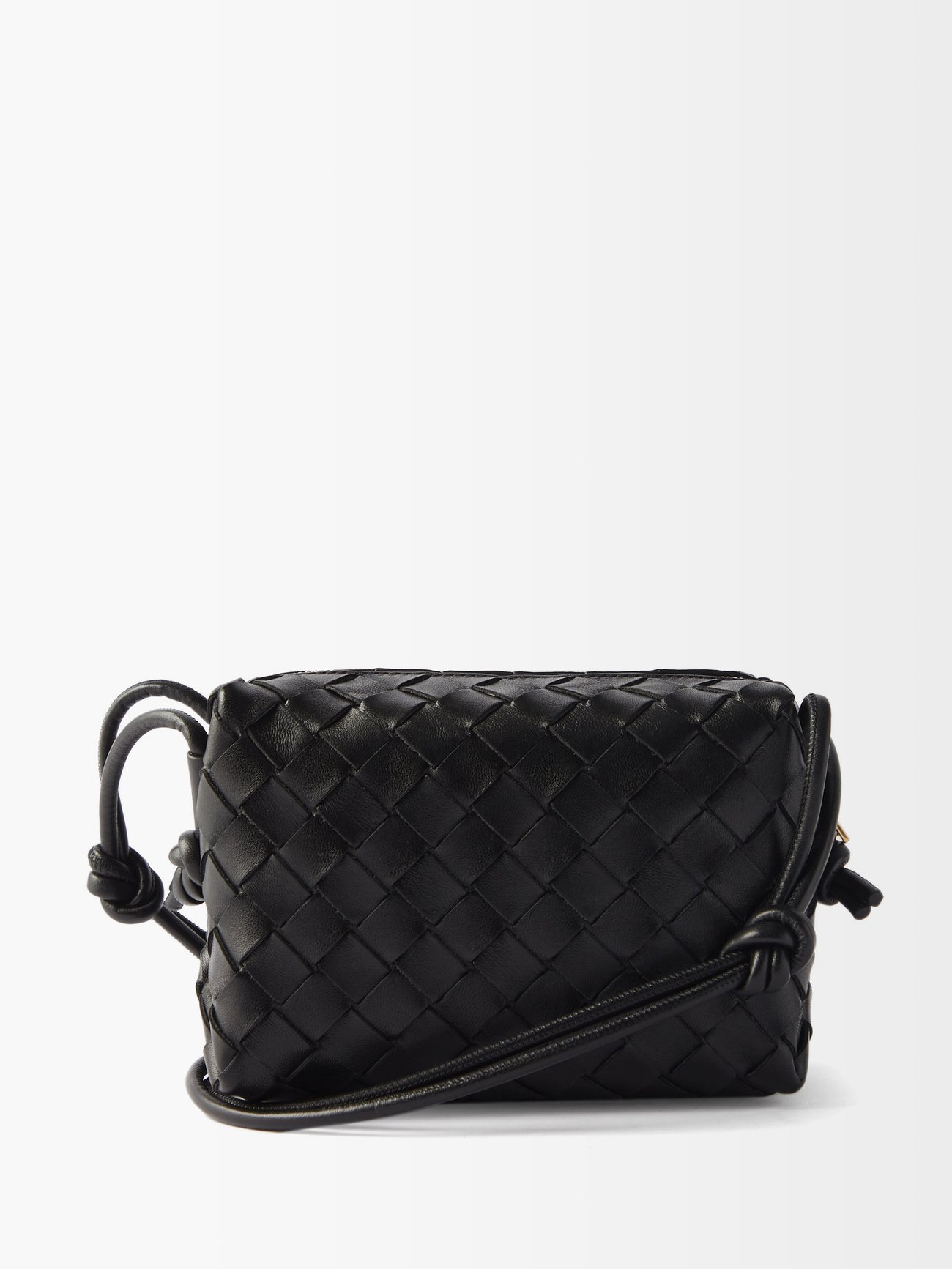 Bottega Veneta Mini Loop Black Leather Shoulder Bag New