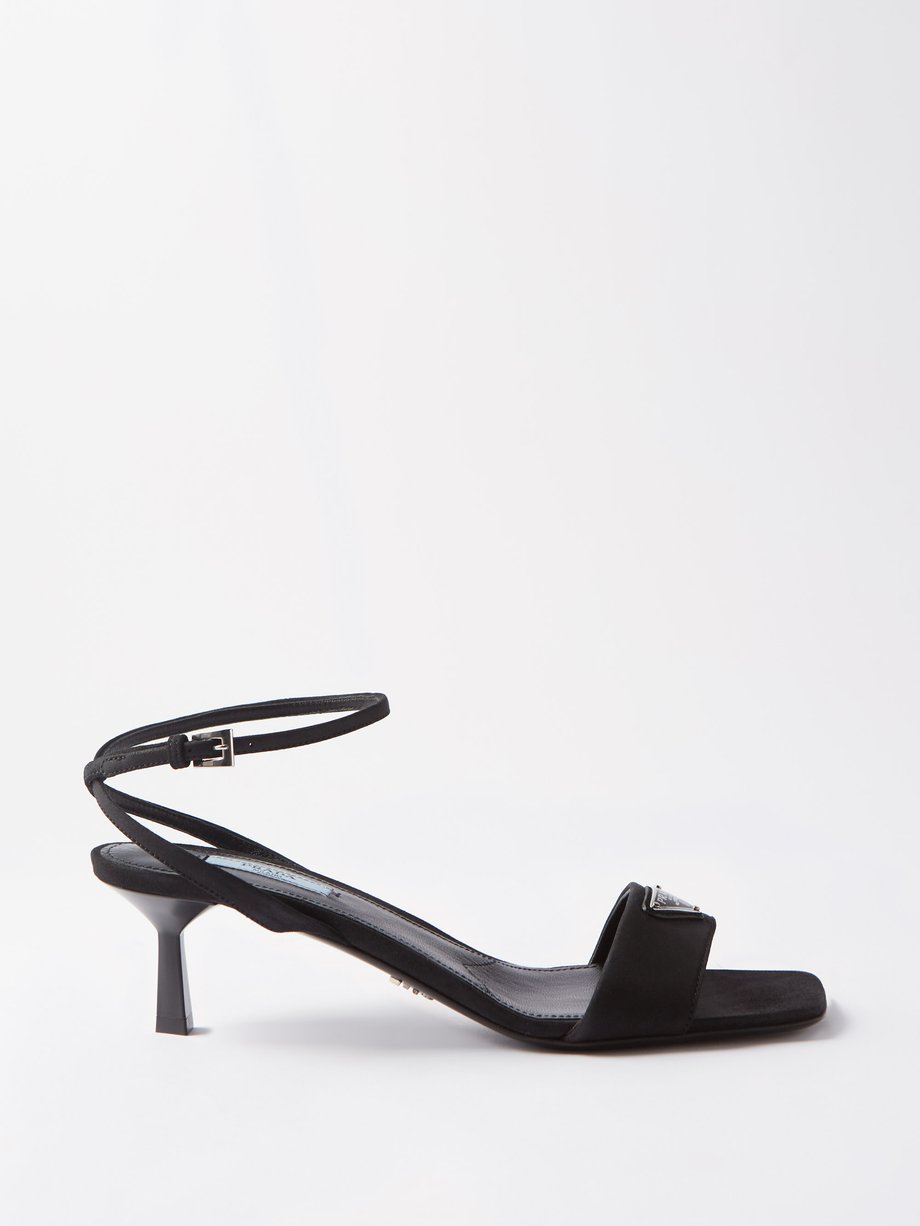 Black 55 brushed-leather sandals | Prada | MATCHESFASHION UK