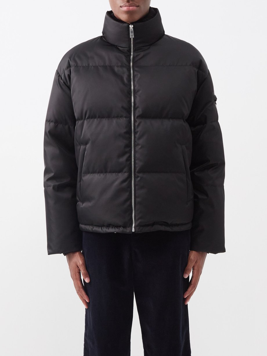 Black Triangular-logo Re-nylon down coat | Prada | MATCHESFASHION UK