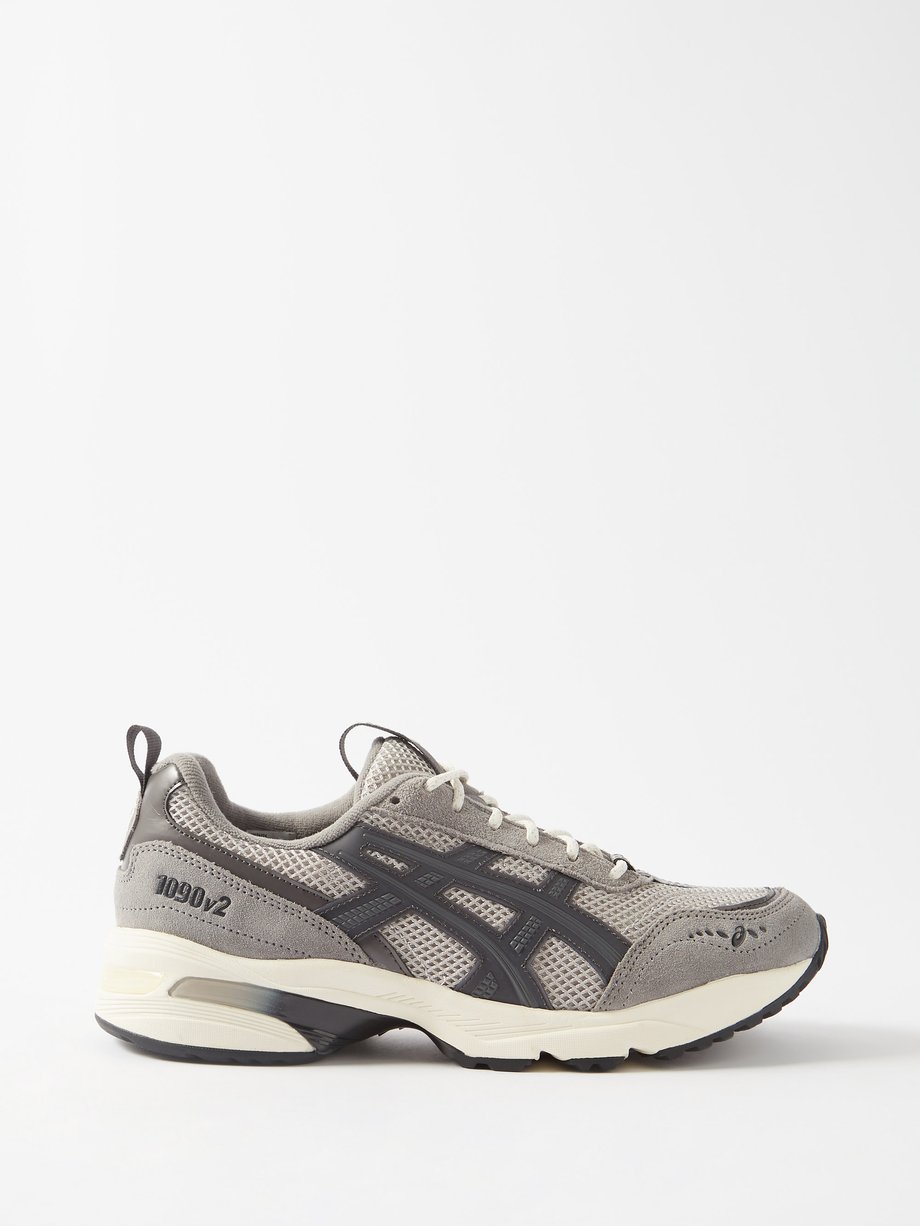 Grey GEL-1090 mesh, suede and leather trainers | Asics | MATCHES UK