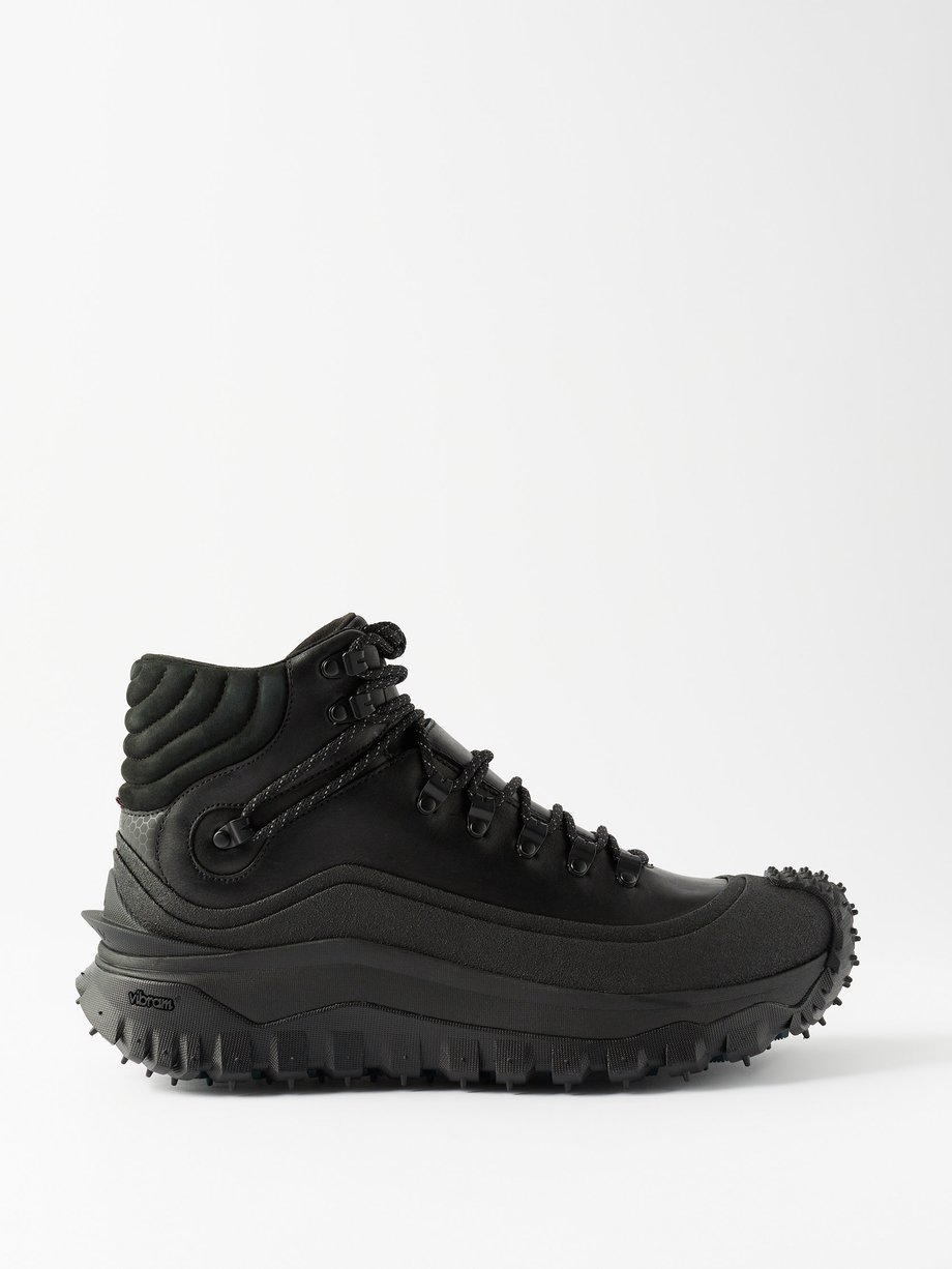 Black Trailgrip GTX leather high-top trainers | Moncler